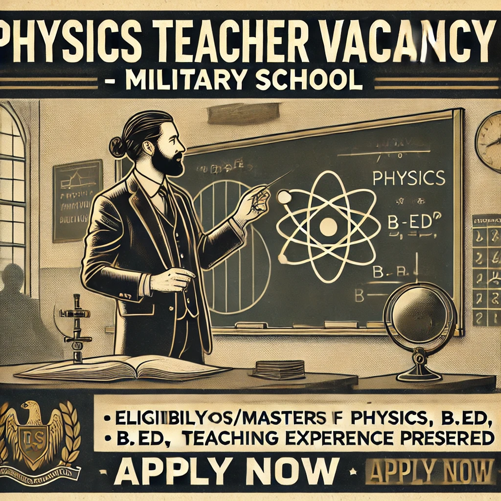 Recruitment Physics Teacher Military School Chail HP